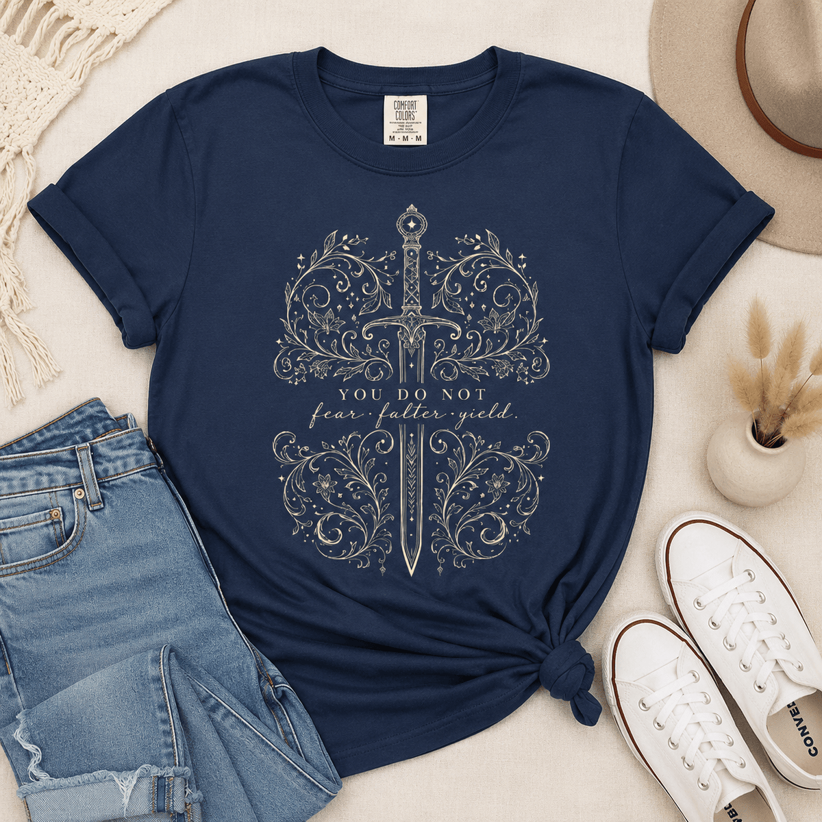 You Do Not Fear Falter Yield Graphic Tee - T-SHIRT - TheSpinedLife