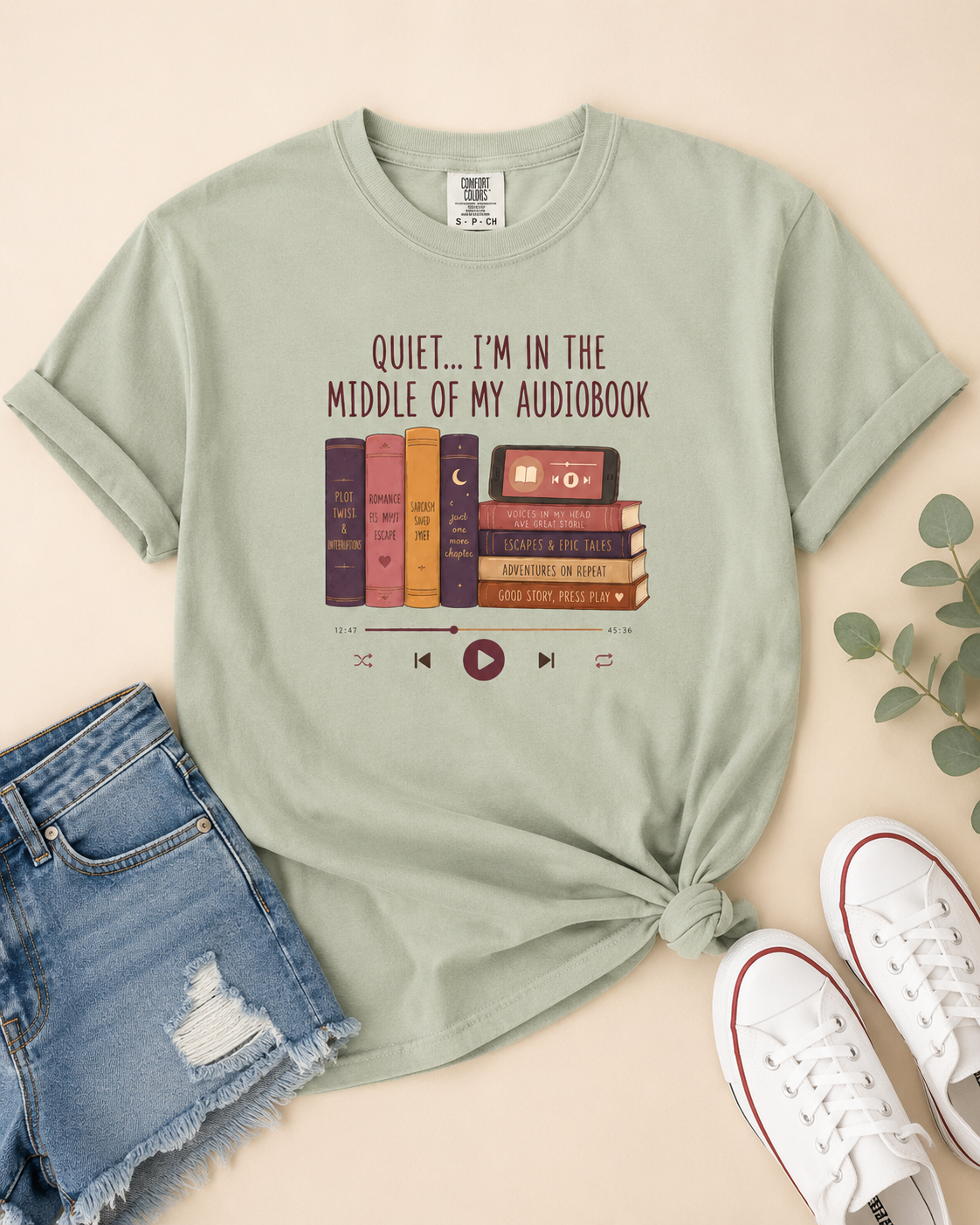 Quiet... I'm in the Middle of My Audiobook Tee