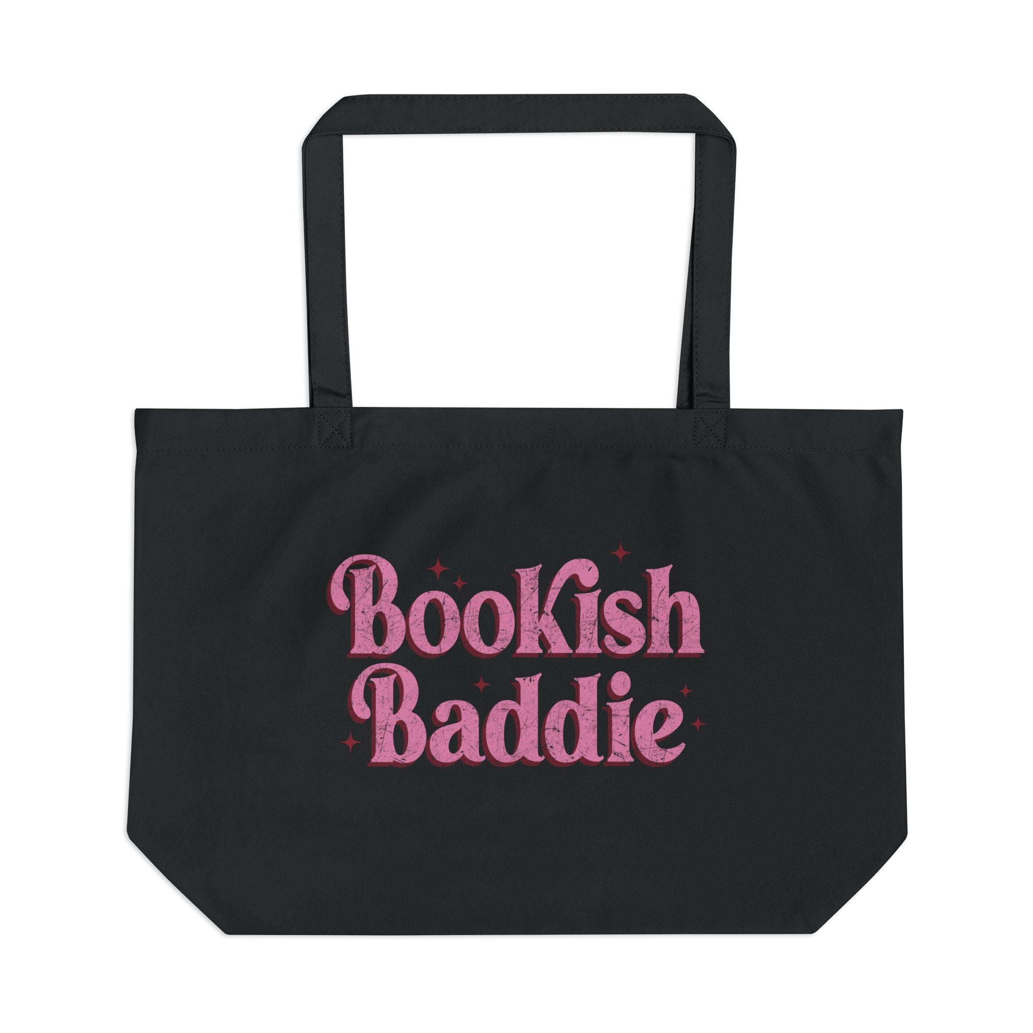 Bookish Baddie | Large Organic Canvas Tote Bag - Tote Bag - TheSpinedLife