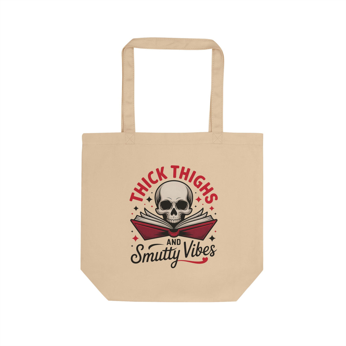 Thick Thighs & Smutty Vibes | Organic Canvas Book Tote - Tote Bag - TheSpinedLife
