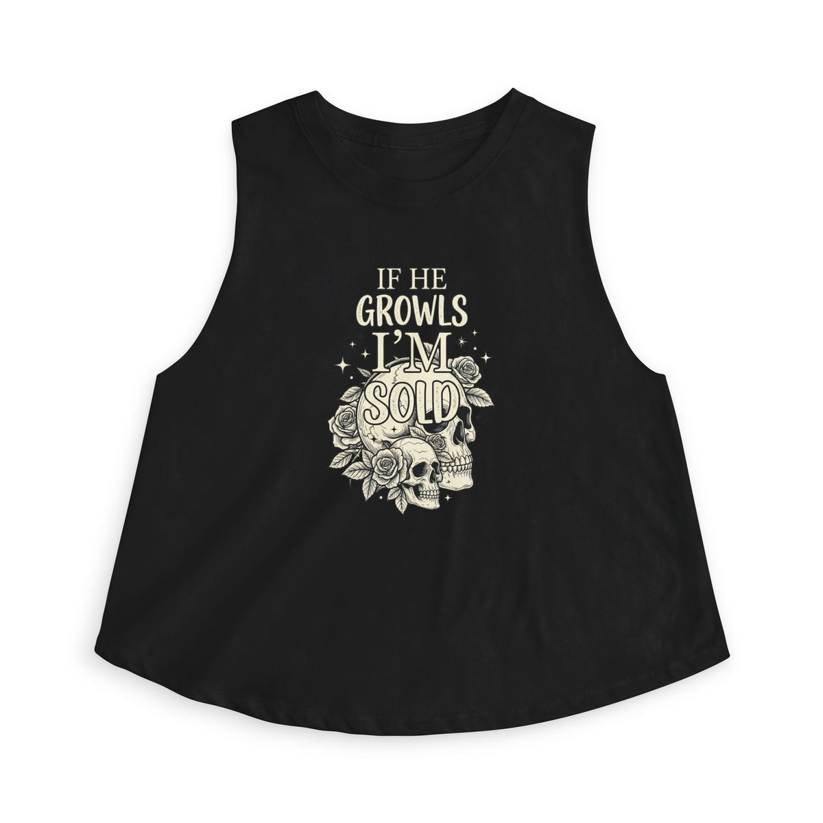 If He Growls I'm Sold Crop Tank Top - Tank Top - TheSpinedLife