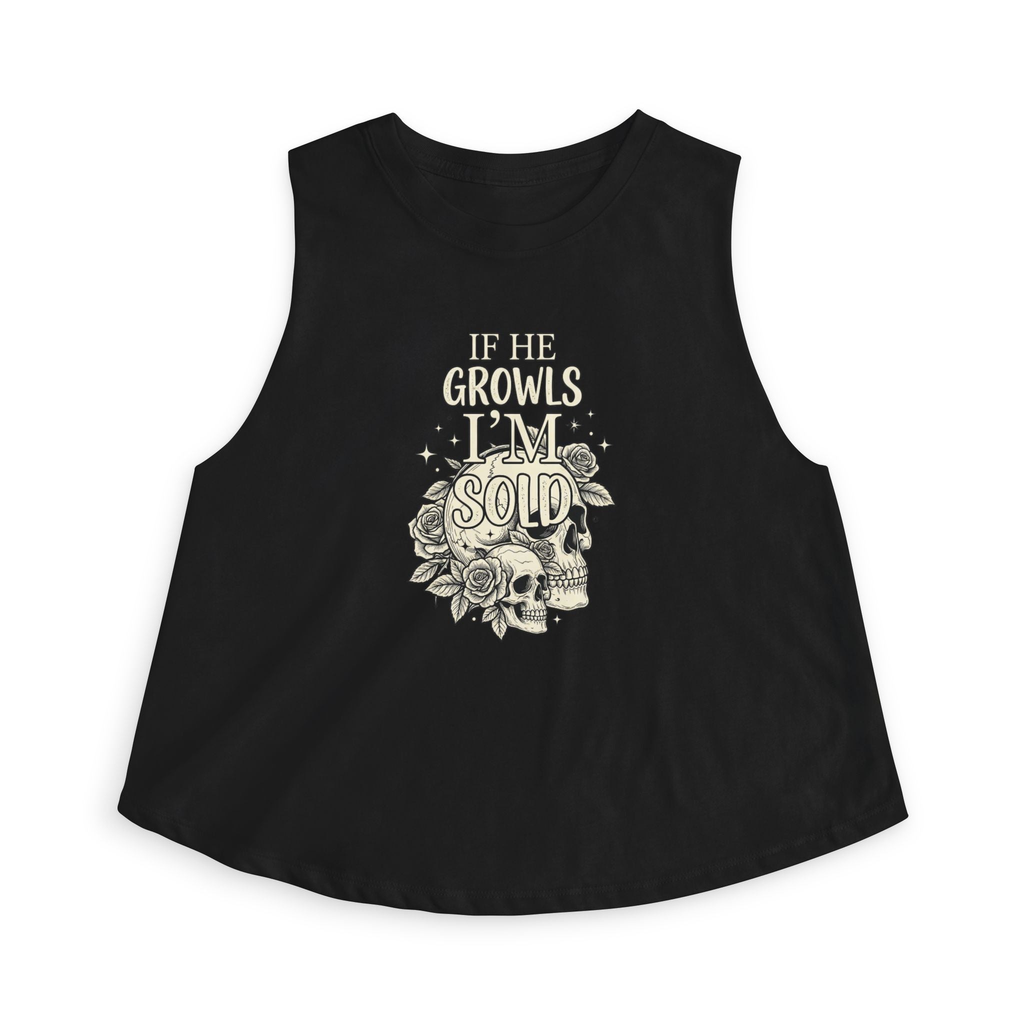 If He Growls I'm Sold Crop Tank Top - Tank Top - TheSpinedLife