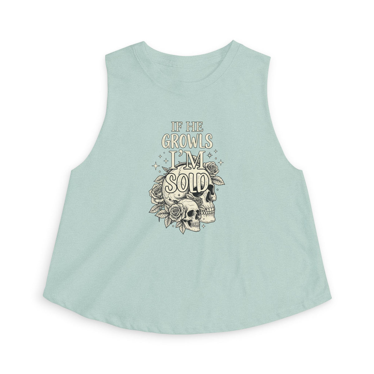If He Growls I'm Sold Crop Tank Top - Tank Top - TheSpinedLife