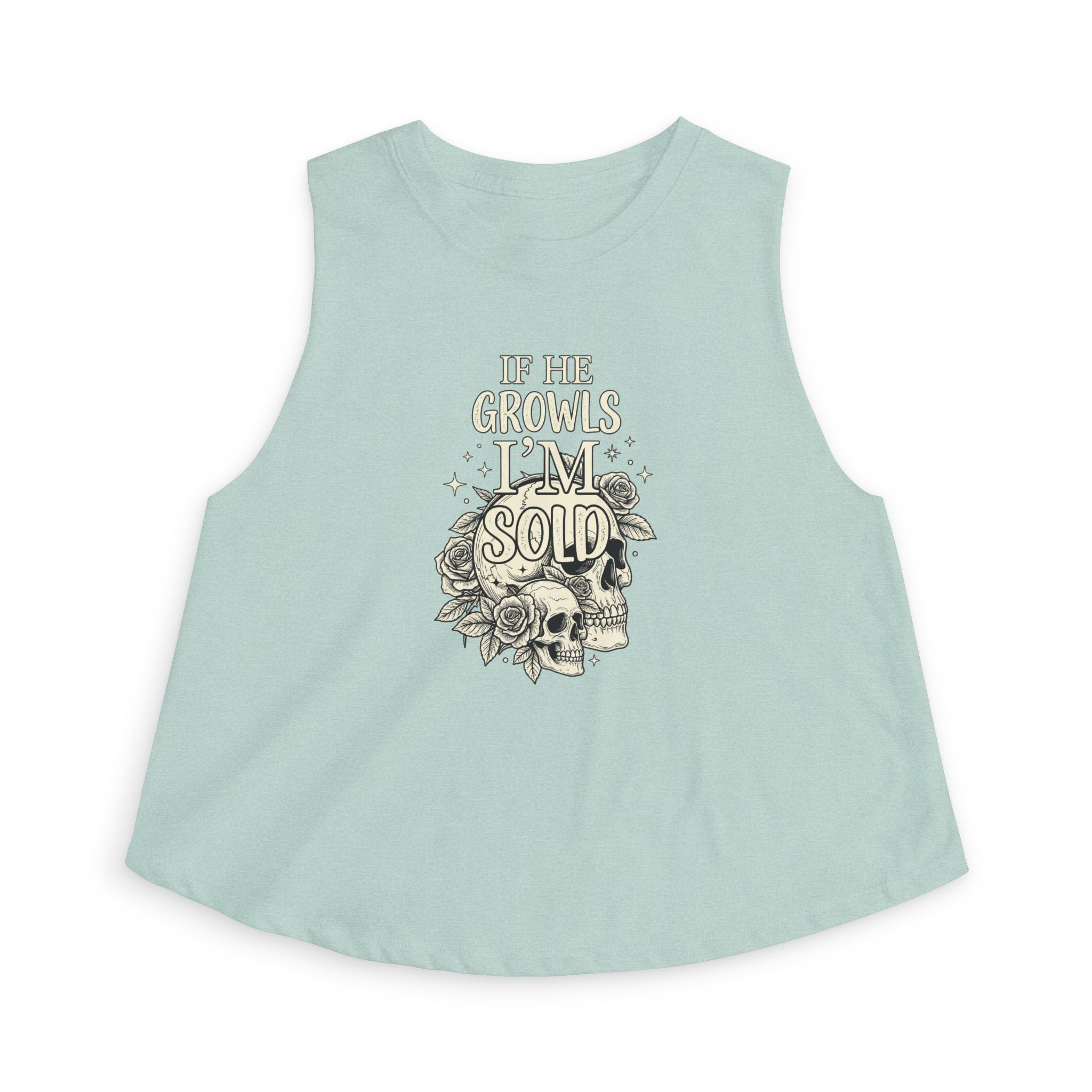 If He Growls I'm Sold Crop Tank Top - Tank Top - TheSpinedLife