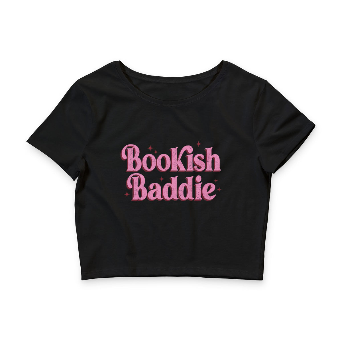 Bookish Baddie Graphic Crop Top - T-Shirt - TheSpinedLife