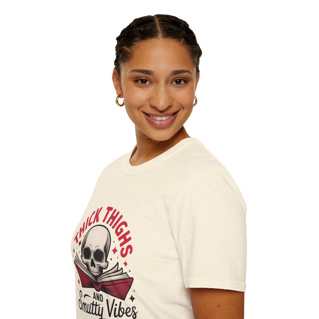 Thick Thighs and Smutty Vibes Tee - T-Shirt - TheSpinedLife