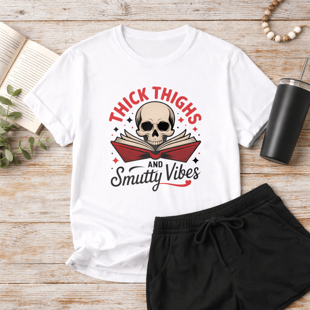 Thick Thighs and Smutty Vibes Tee - T-Shirt - TheSpinedLife