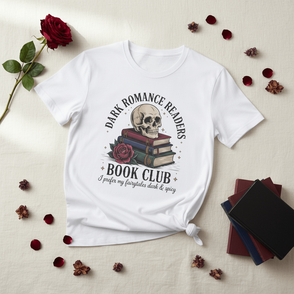 Dark Romance Readers Book Club T-Shirt | I Prefer My Fairytales Dark & Spicy - T-Shirt - TheSpinedLife