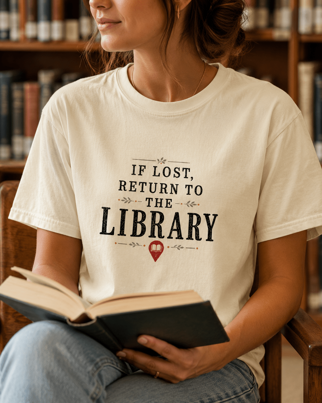 If Lost, Return to the Library Graphic Tee - T - SHIRT - TheSpinedLife