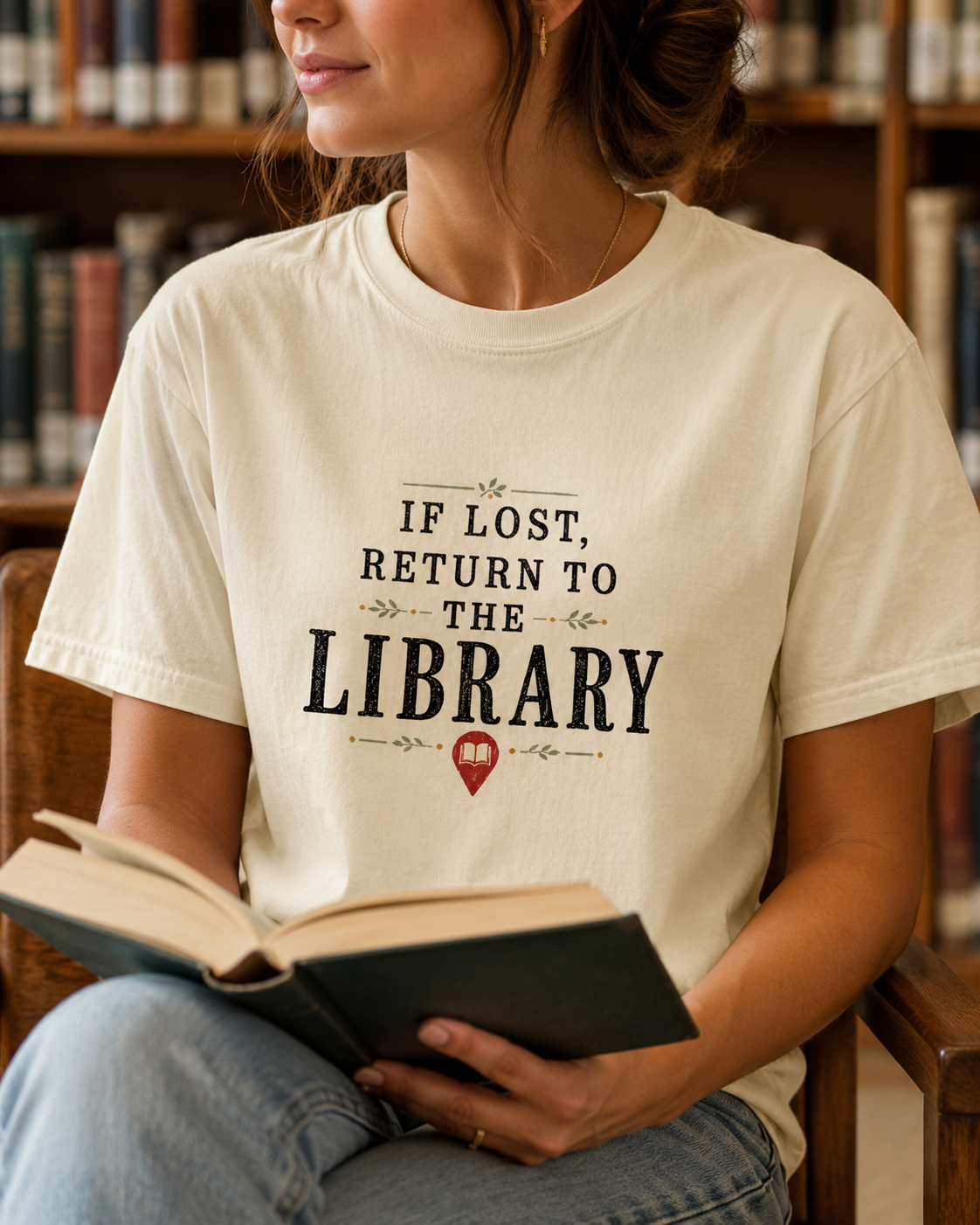 If Lost, Return to the Library Graphic Tee