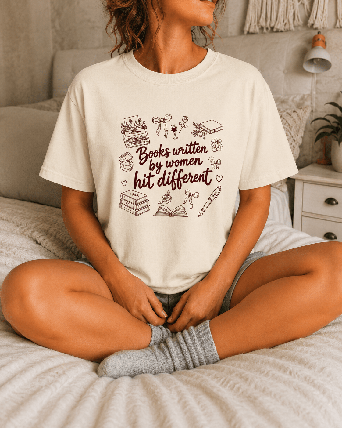 Books Written by Women Hit Different Tee - T-SHIRT - TheSpinedLife