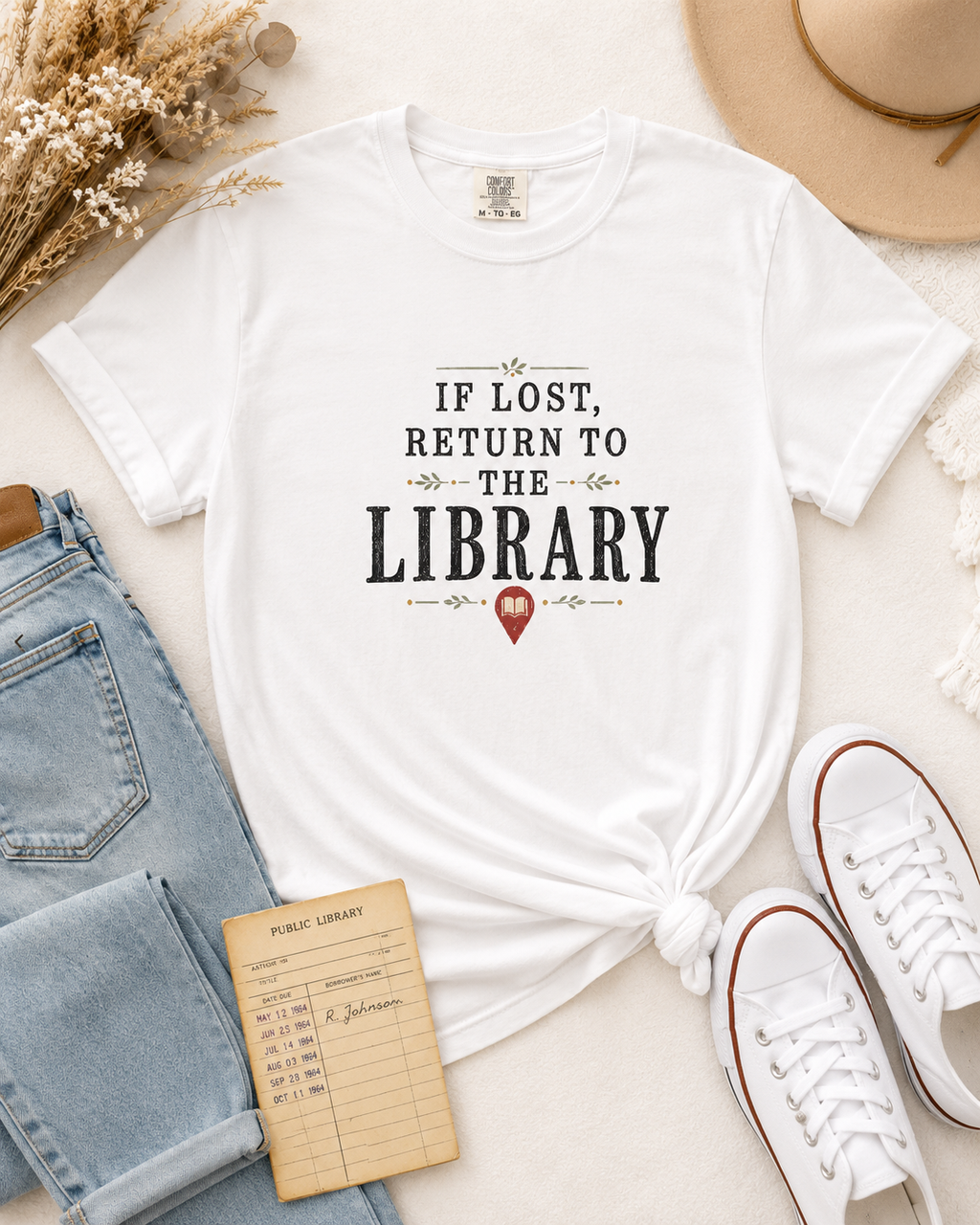 If Lost, Return to the Library Graphic Tee