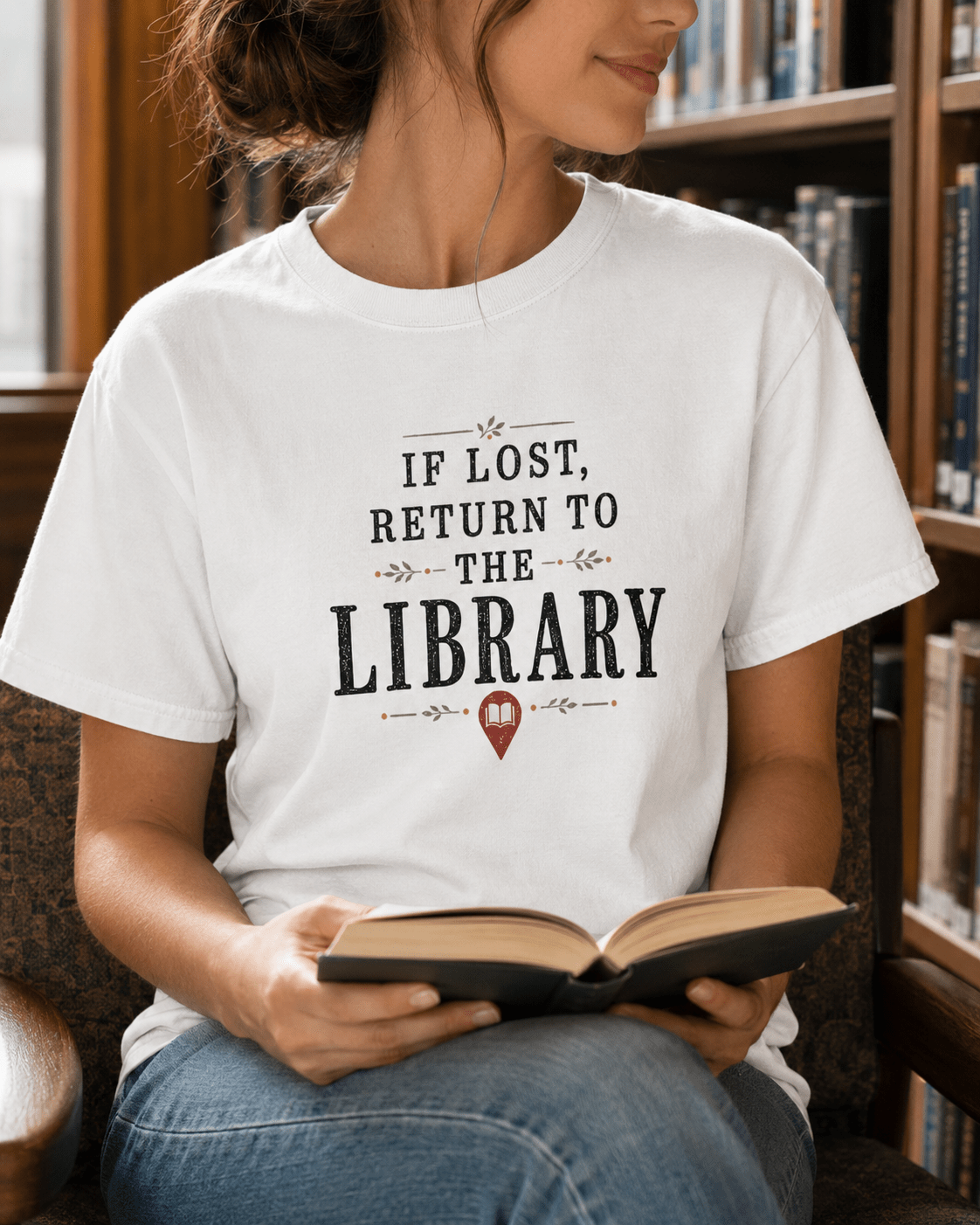 If Lost, Return to the Library Graphic Tee - T - SHIRT - TheSpinedLife