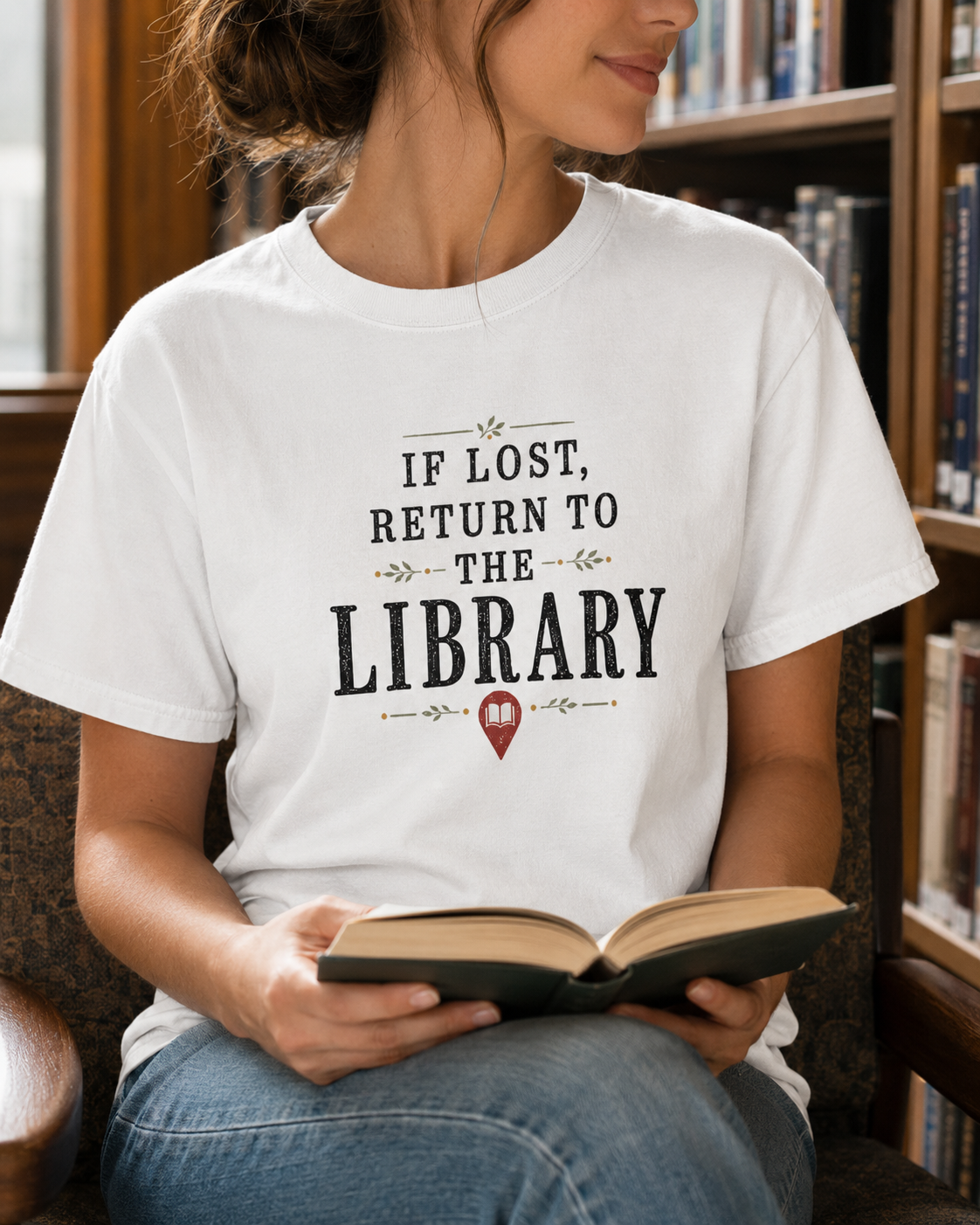 If Lost, Return to the Library Graphic Tee