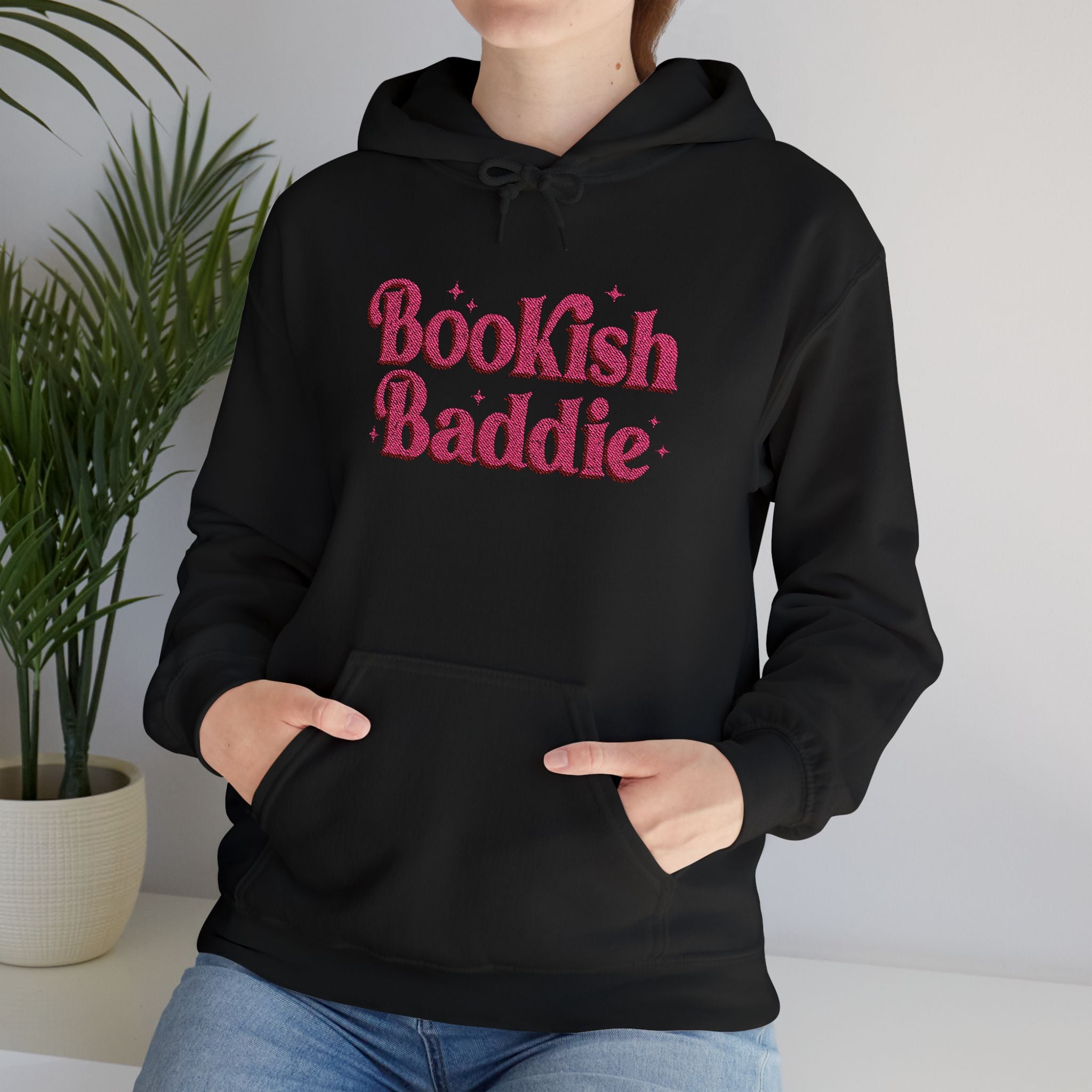 Bookish Baddie Embroidered Hoodie - Hoodie - TheSpinedLife