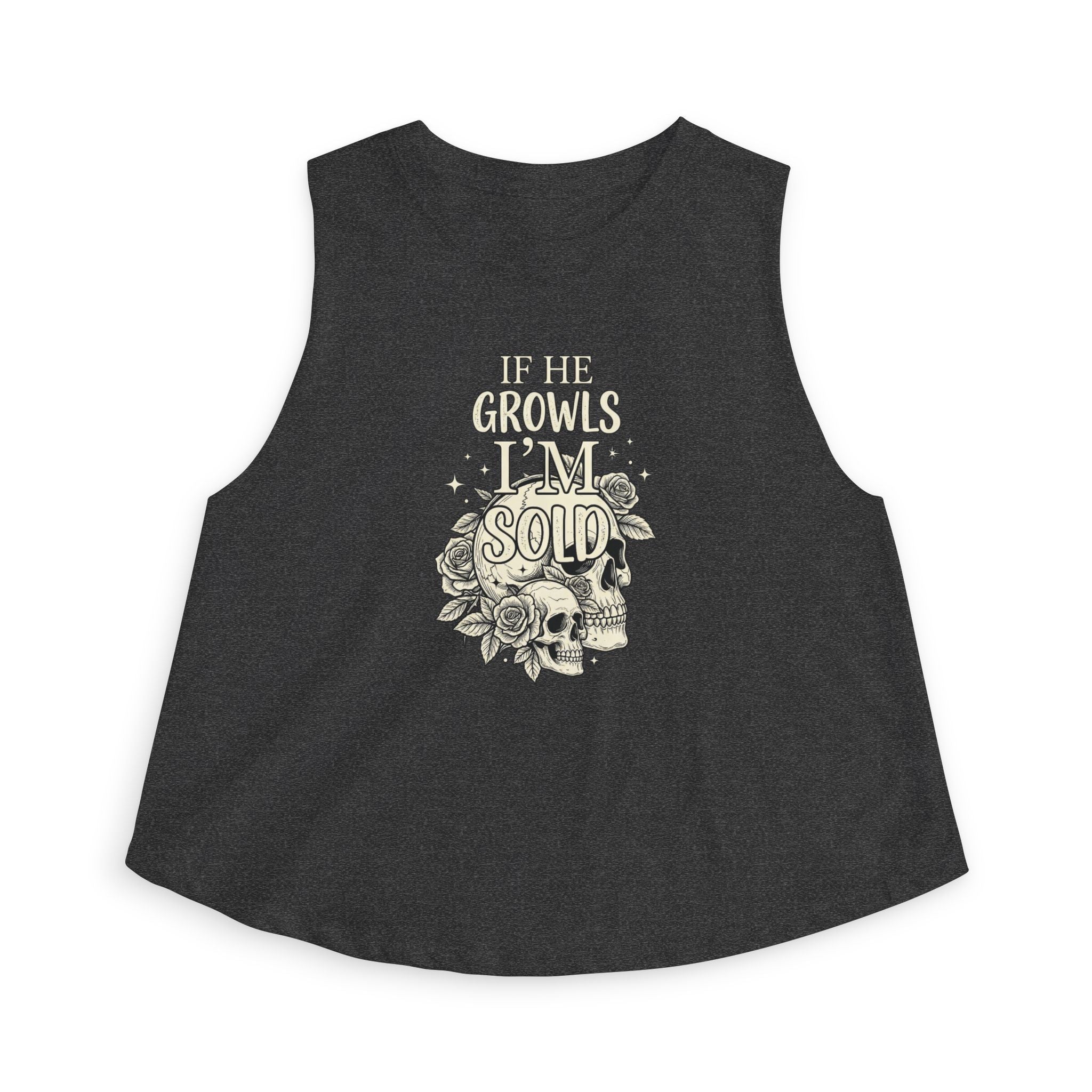 If He Growls I'm Sold Crop Tank Top - Tank Top - TheSpinedLife