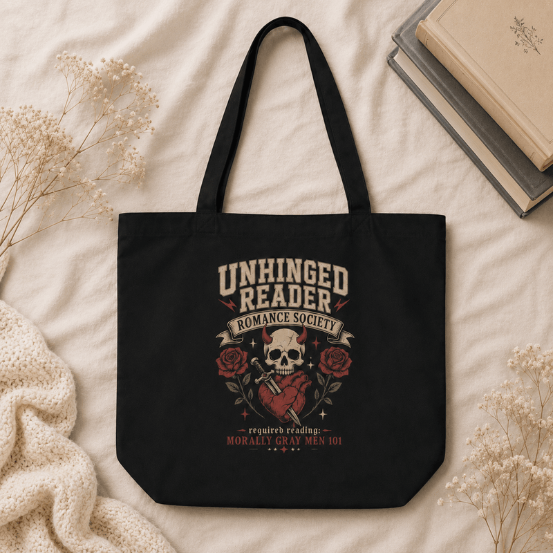 Unhinged Reader Romance Society Large Tote Bag - Tote Bag - TheSpinedLife