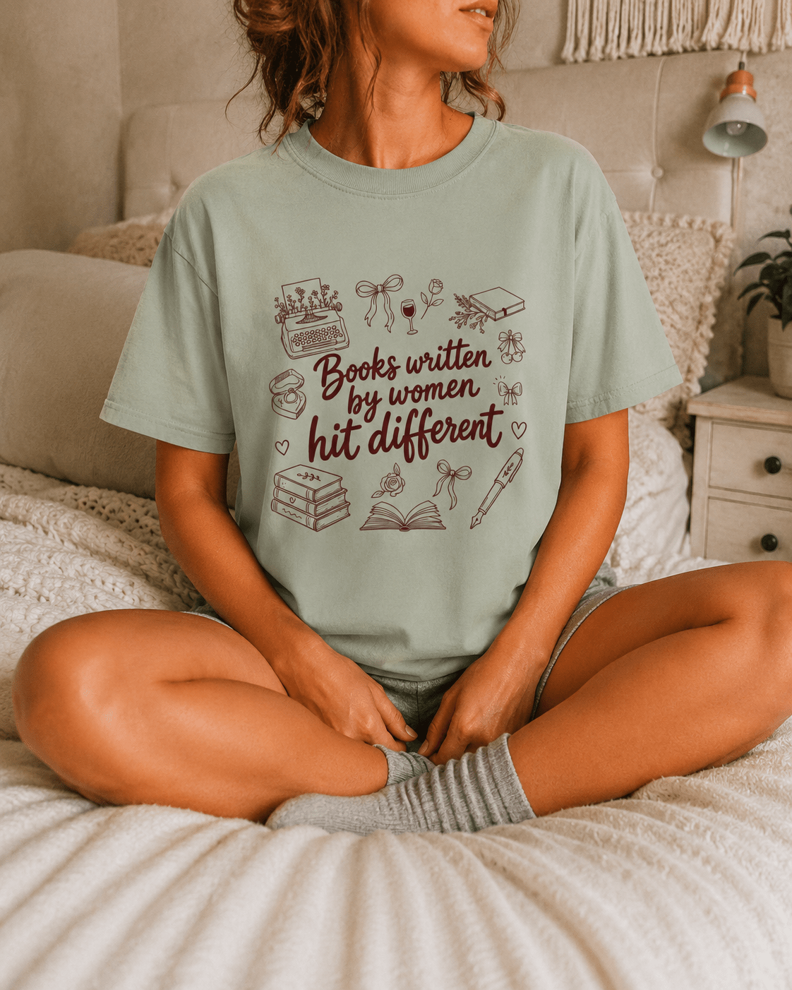 Books Written by Women Hit Different Tee - T-SHIRT - TheSpinedLife