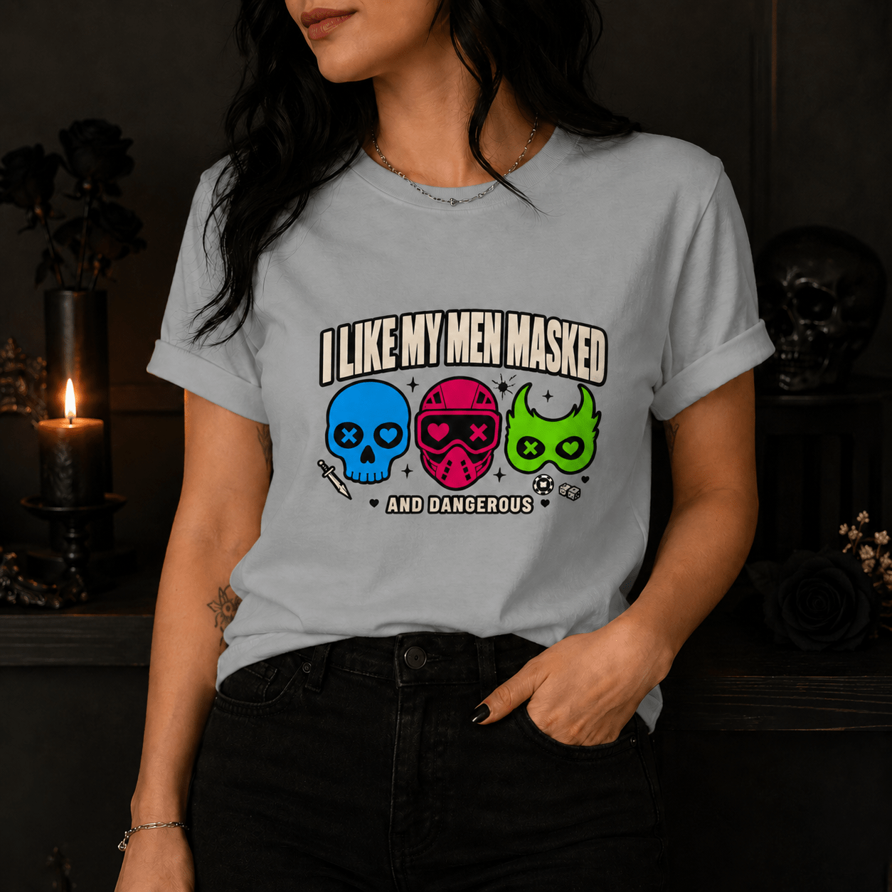 Masked Men Graphic Tee - T - SHIRT - TheSpinedLife