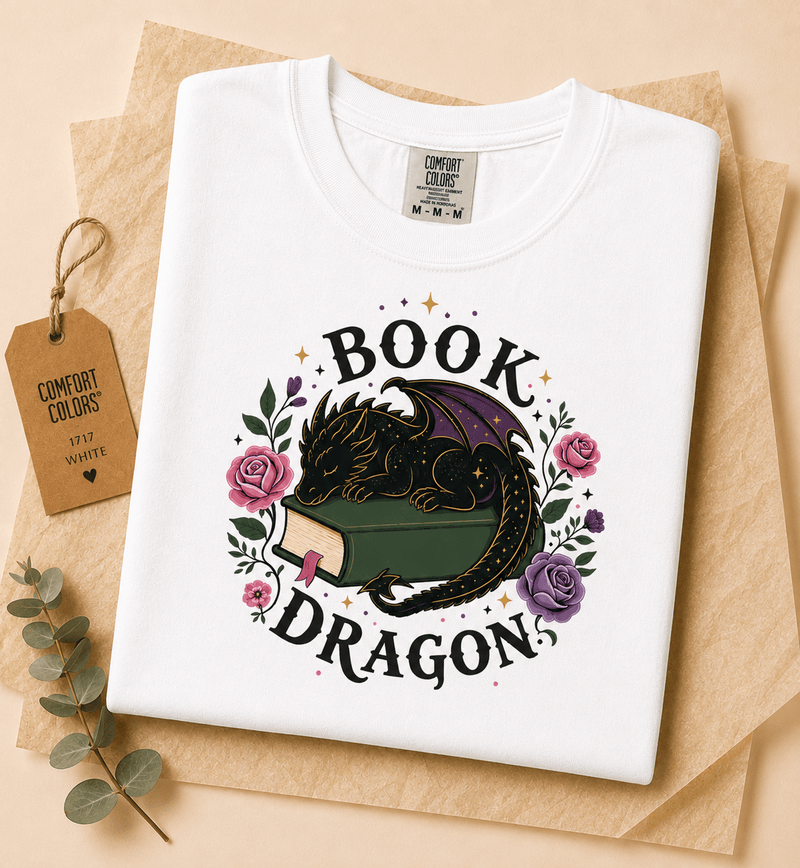 Book Dragon Tee - T-SHIRT - TheSpinedLife
