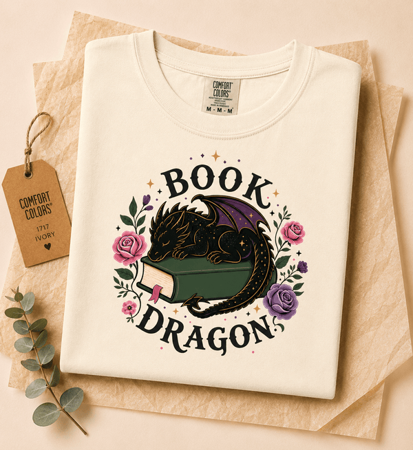 Book Dragon Tee - T-SHIRT - TheSpinedLife