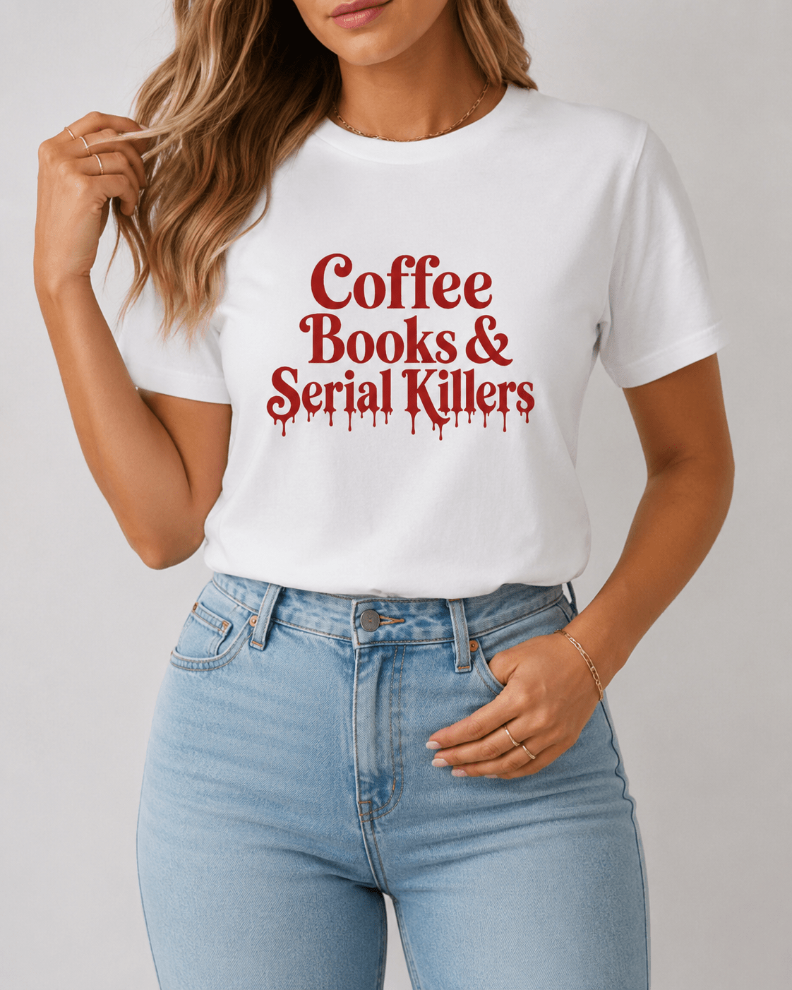 Coffee, Books & Serial Killers Graphic Tee