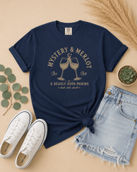 Mystery & Merlot Graphic Tee - T-SHIRT - TheSpinedLife