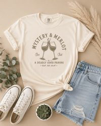 Mystery & Merlot Graphic Tee - T-SHIRT - TheSpinedLife