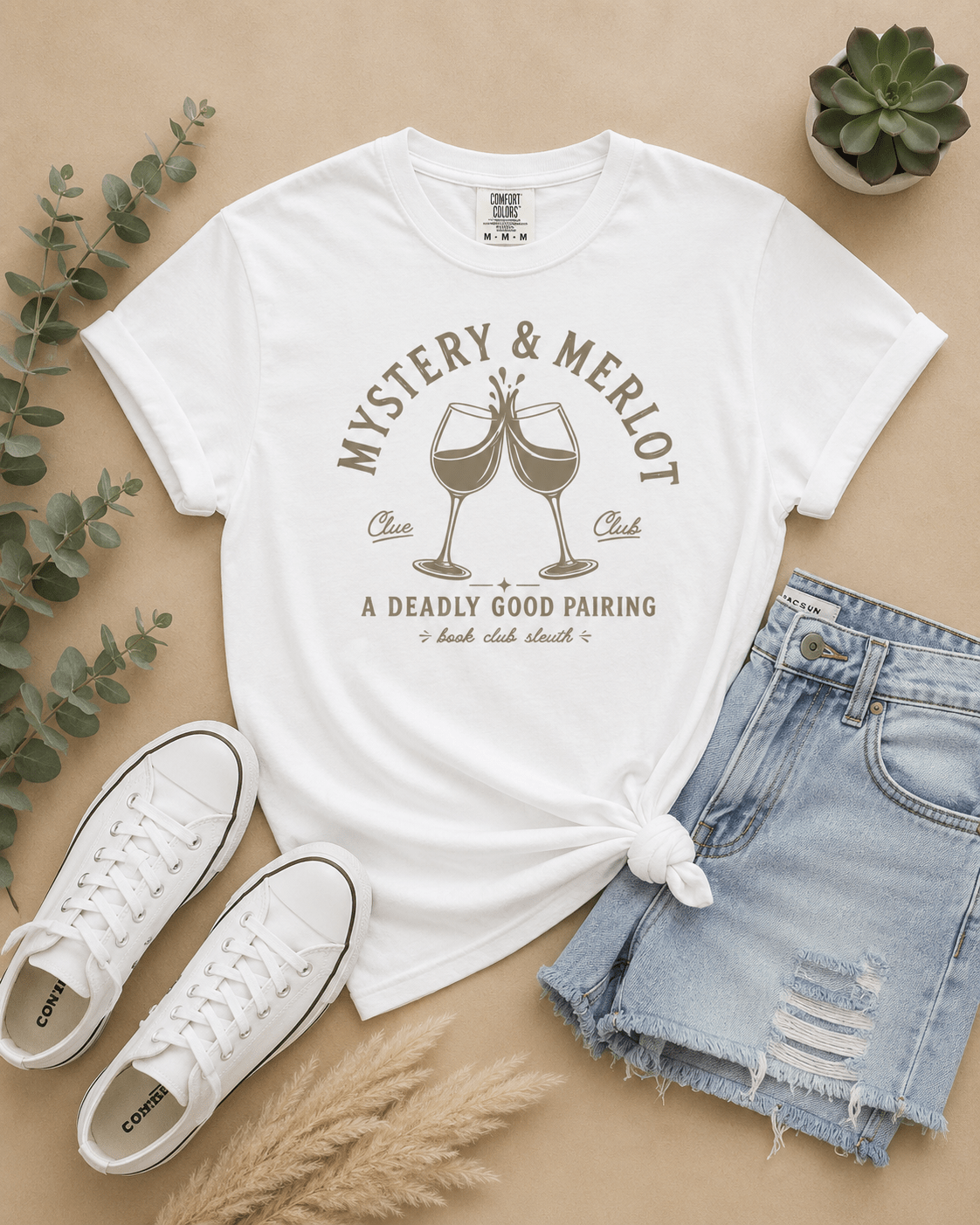 Mystery & Merlot Graphic Tee - T-SHIRT - TheSpinedLife