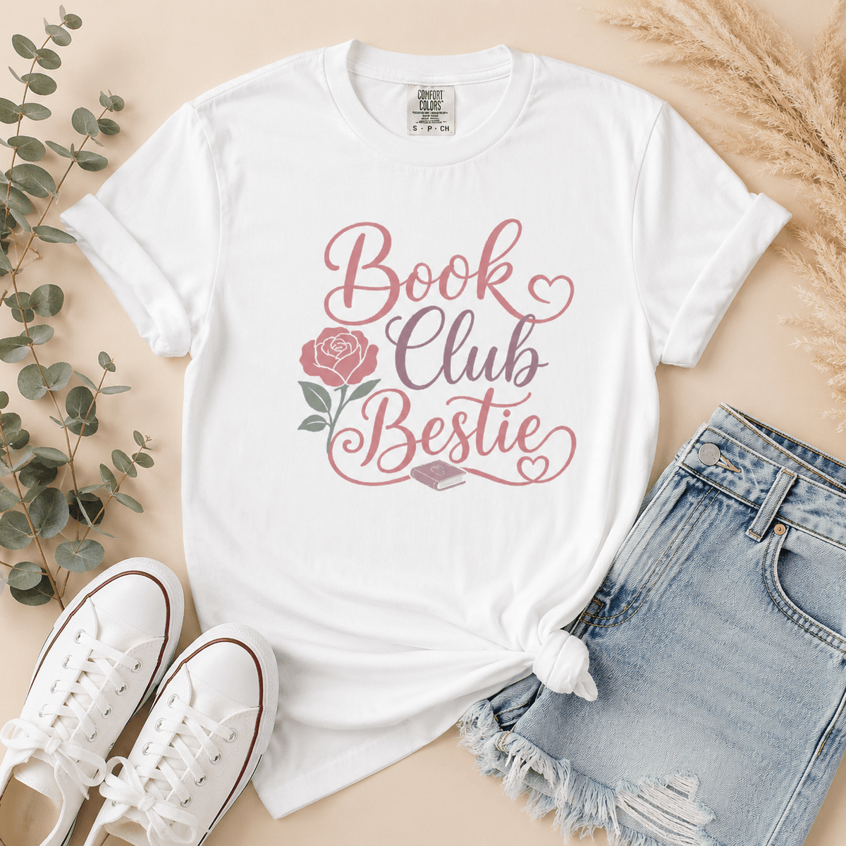 Book Club Bestie Graphic Tee - T-SHIRT - TheSpinedLife