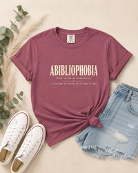 Abibliophobia Book Lover Tee
