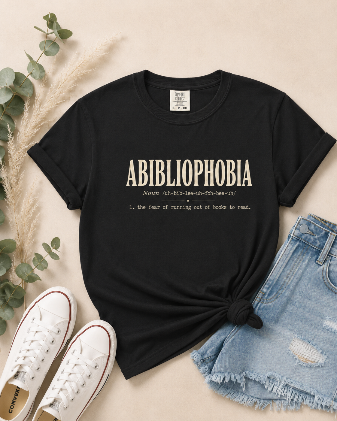 Abibliophobia Book Lover Tee