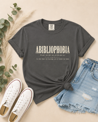 Abibliophobia Book Lover Tee