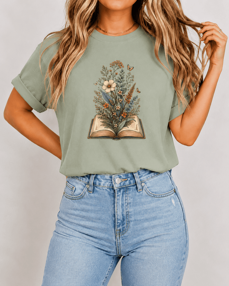 Pages & Petals Tee - T-SHIRT - TheSpinedLife