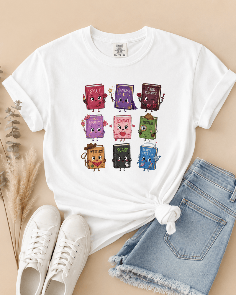 The Genre Girlies Bookish Tee - T-SHIRT - TheSpinedLife