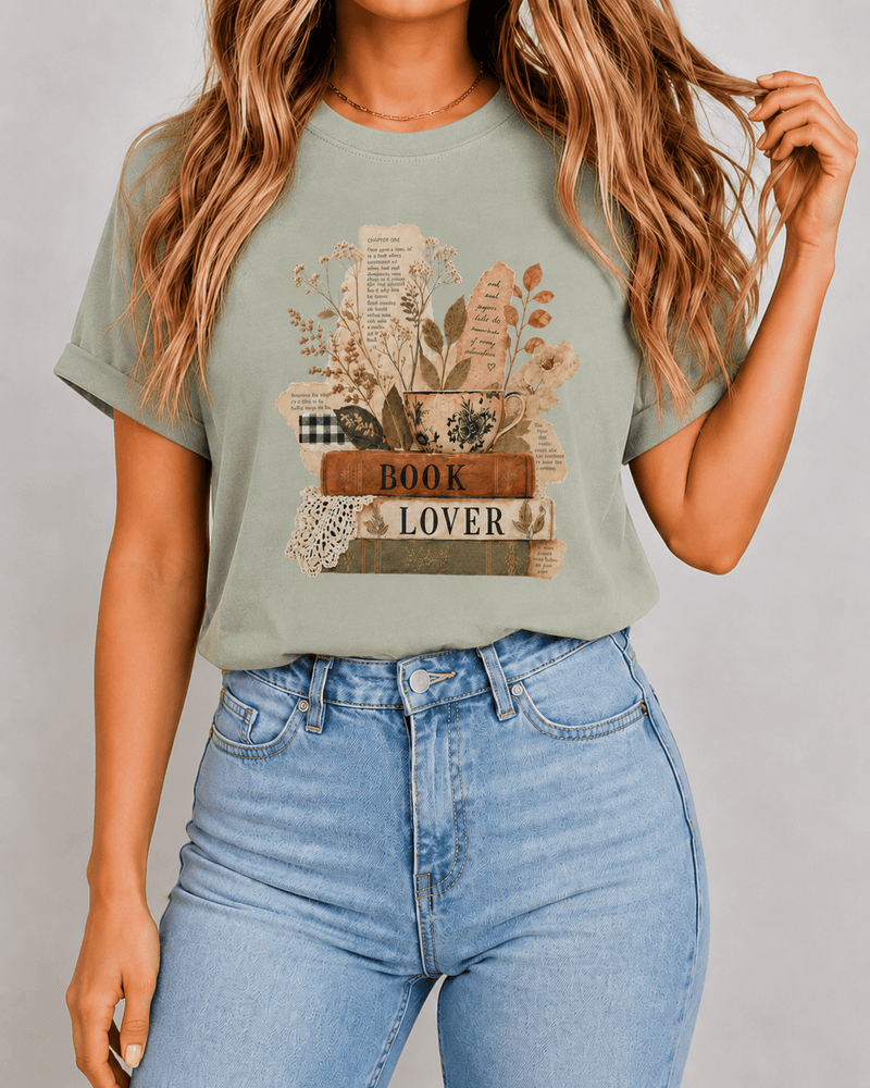 The Book Lover Botanical Tee - T-SHIRT - TheSpinedLife