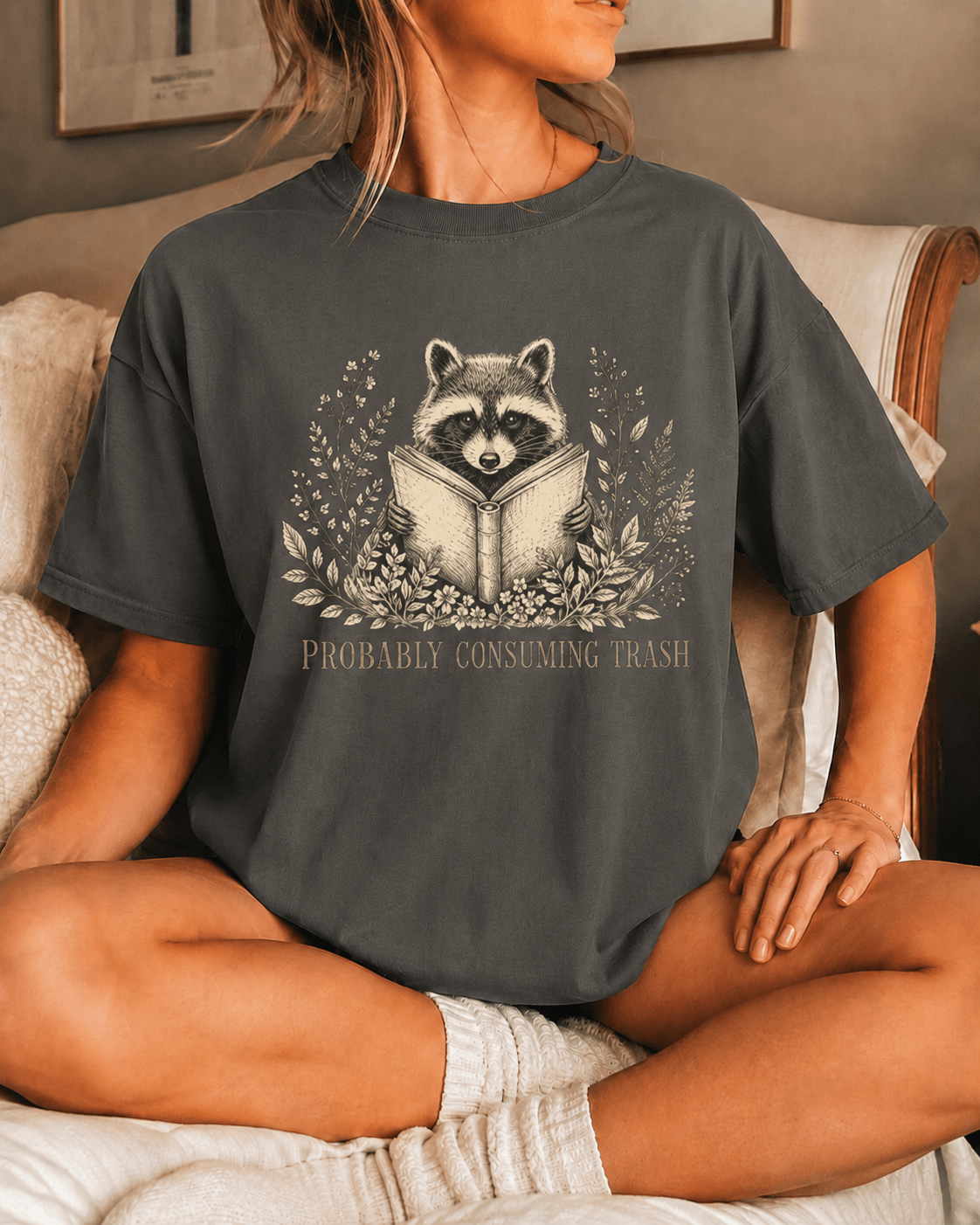Probably Consuming Trash Raccoon Graphic Tee - T-SHIRT - TheSpinedLife