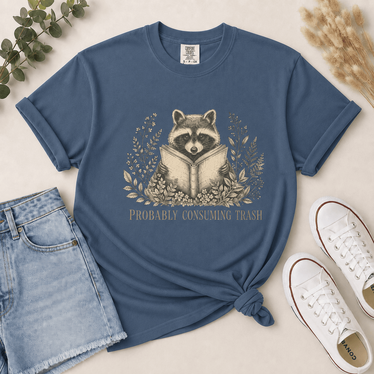 Probably Consuming Trash Raccoon Graphic Tee - T-SHIRT - TheSpinedLife