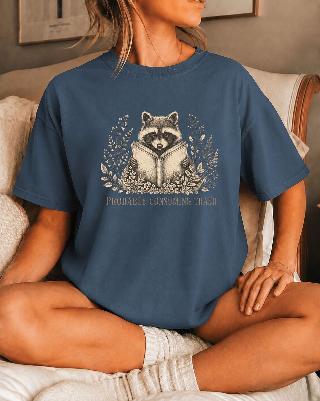 Probably Consuming Trash Raccoon Graphic Tee - T-SHIRT - TheSpinedLife