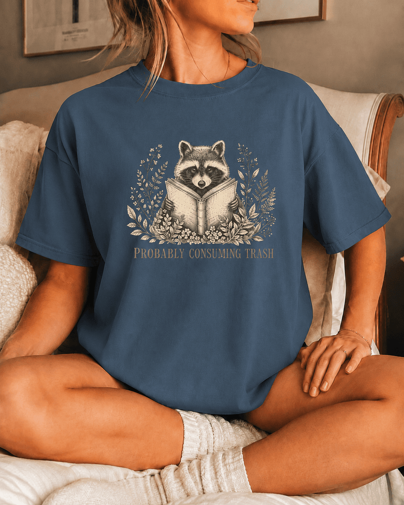 Probably Consuming Trash Raccoon Graphic Tee - T-SHIRT - TheSpinedLife