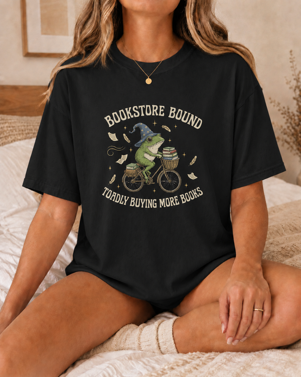 Bookstore Bound Toadly Buying More Books Tee