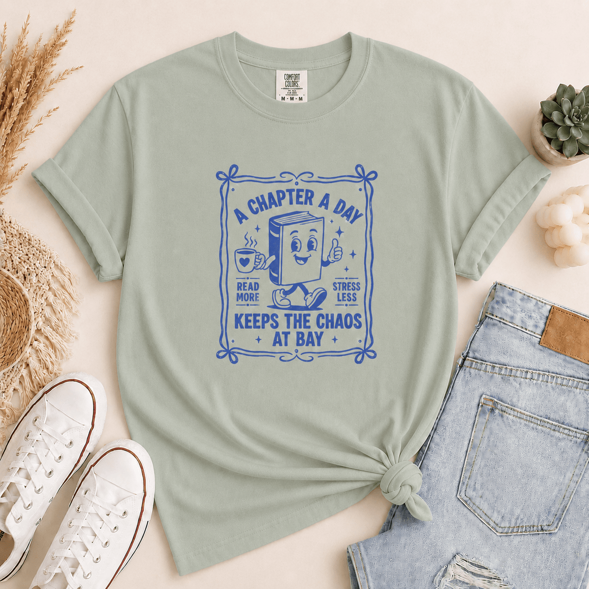 A Chapter a Day Keeps the Chaos at Bay Tee - T-SHIRT - TheSpinedLife