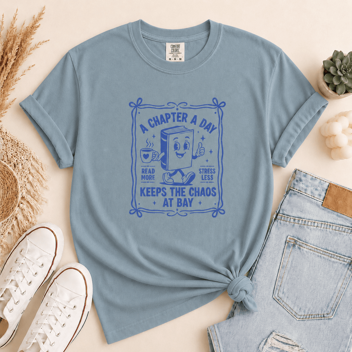 A Chapter a Day Keeps the Chaos at Bay Tee - T-SHIRT - TheSpinedLife