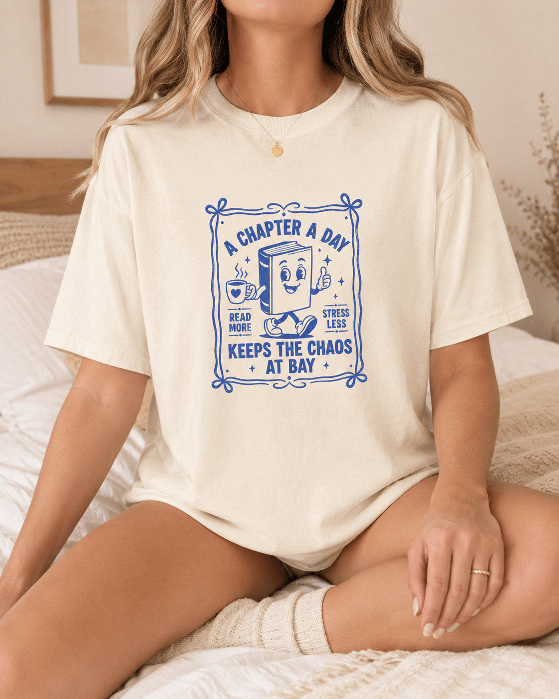 A Chapter a Day Keeps the Chaos at Bay Tee - T-SHIRT - TheSpinedLife