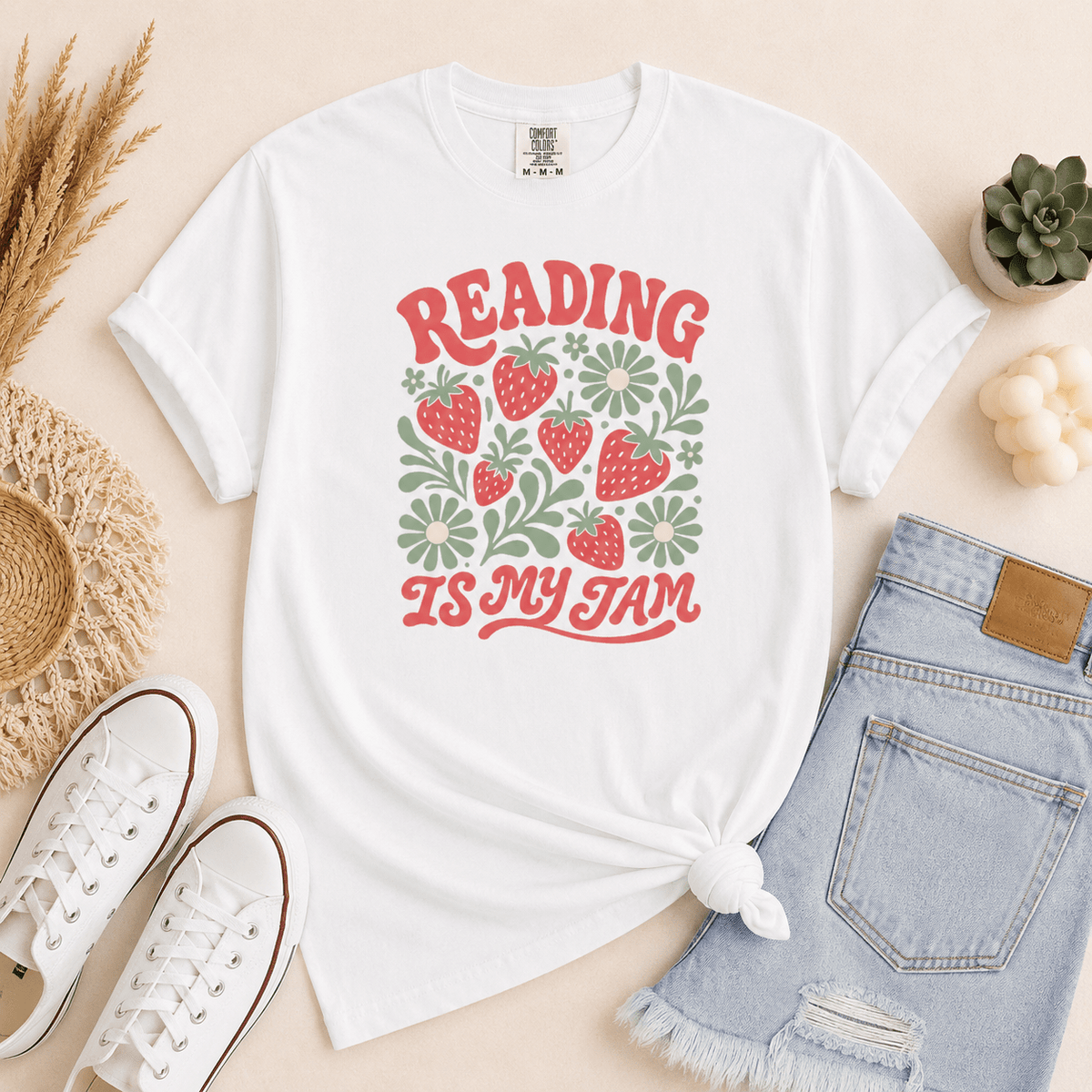 Reading Is My Jam Graphic Tee - T-SHIRT - TheSpinedLife
