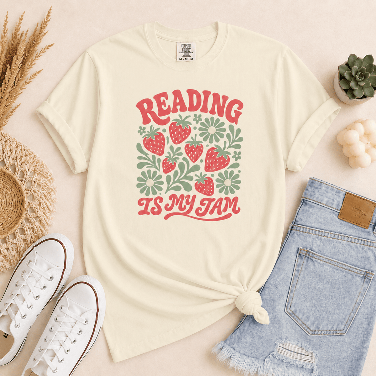 Reading Is My Jam Graphic Tee - T-SHIRT - TheSpinedLife