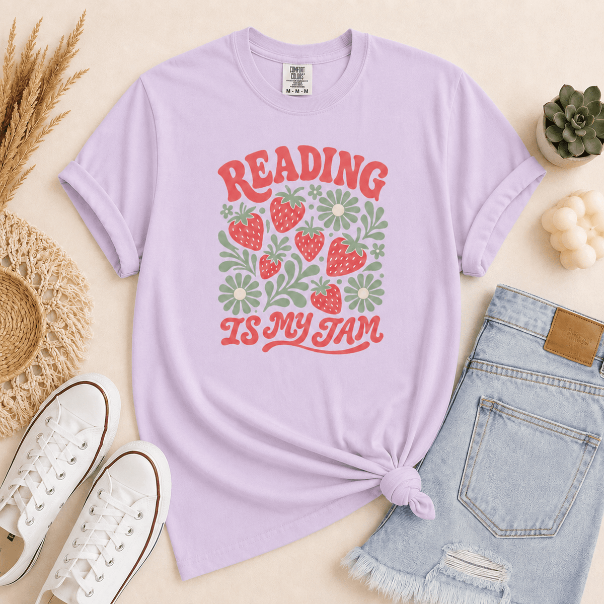 Reading Is My Jam Graphic Tee - T-SHIRT - TheSpinedLife
