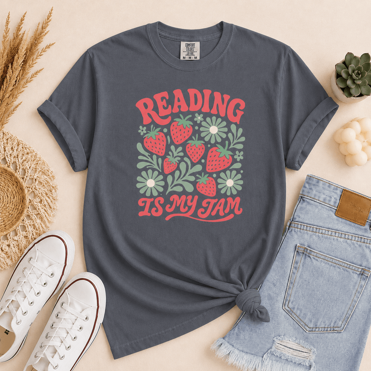 Reading Is My Jam Graphic Tee - T-SHIRT - TheSpinedLife