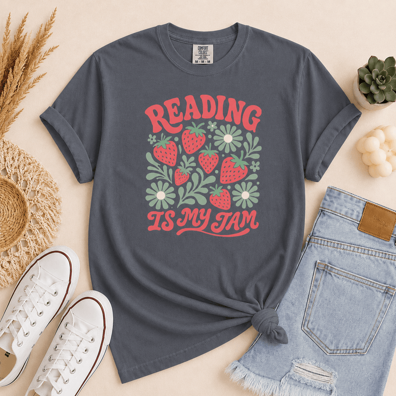 Reading Is My Jam Graphic Tee - T-SHIRT - TheSpinedLife