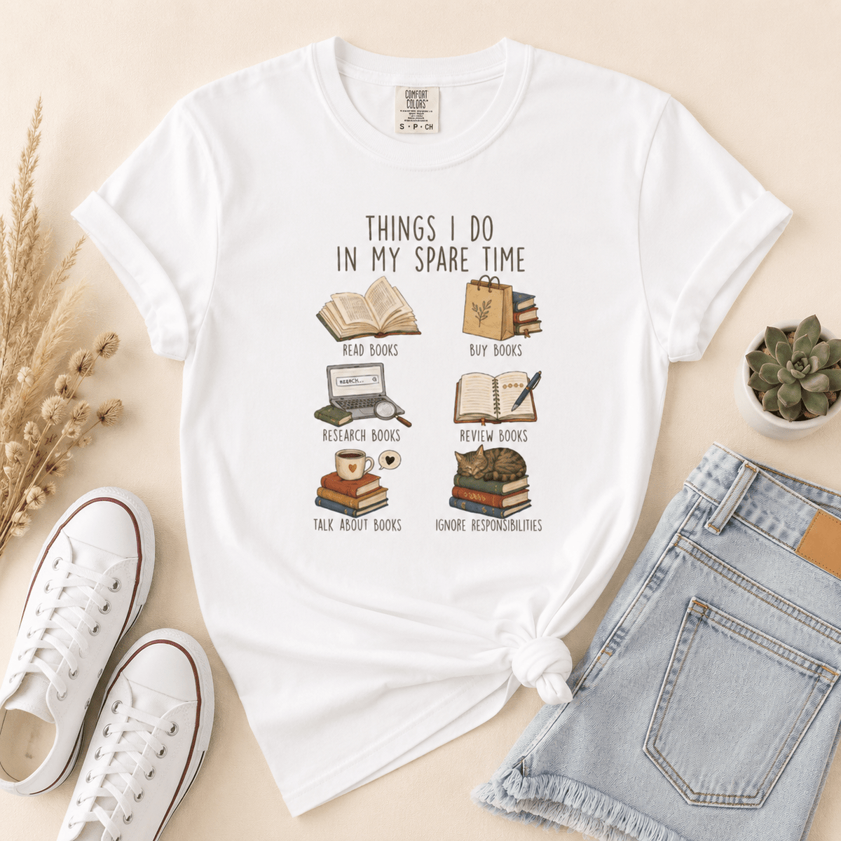 Things I Do In My Spare Time Graphic Tee - T-SHIRT - TheSpinedLife